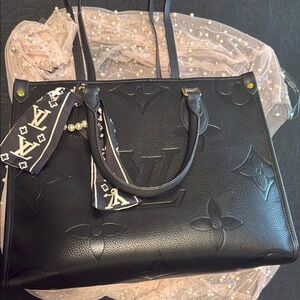 Louis Vuitton Black Monogram Tote Bag